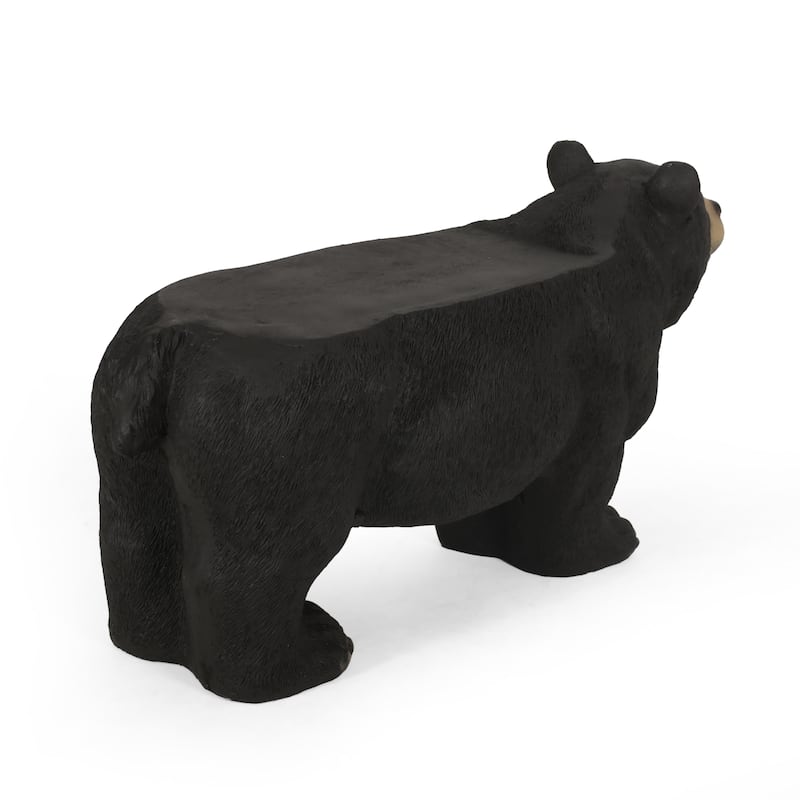 Collinston Outdoor Cast Stone Outdoor Bear Garden Bench by Christopher Knight Home