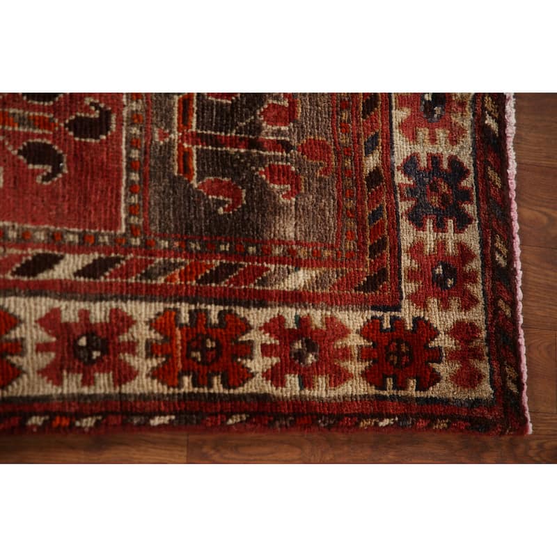 Vegetable Dye Bakhtiari Persian Vintage Area Rug Handmade Wool Carpet - 5'3"x 9'3"