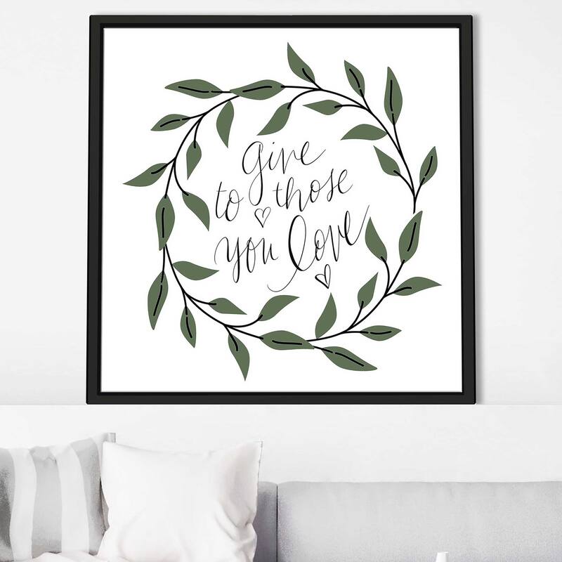 "Give To Those You Love" Print on Floating Canvas