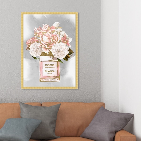Oliver Gal 'Floral Perfume Peonies Tall' Fashion and Glam Wall Art