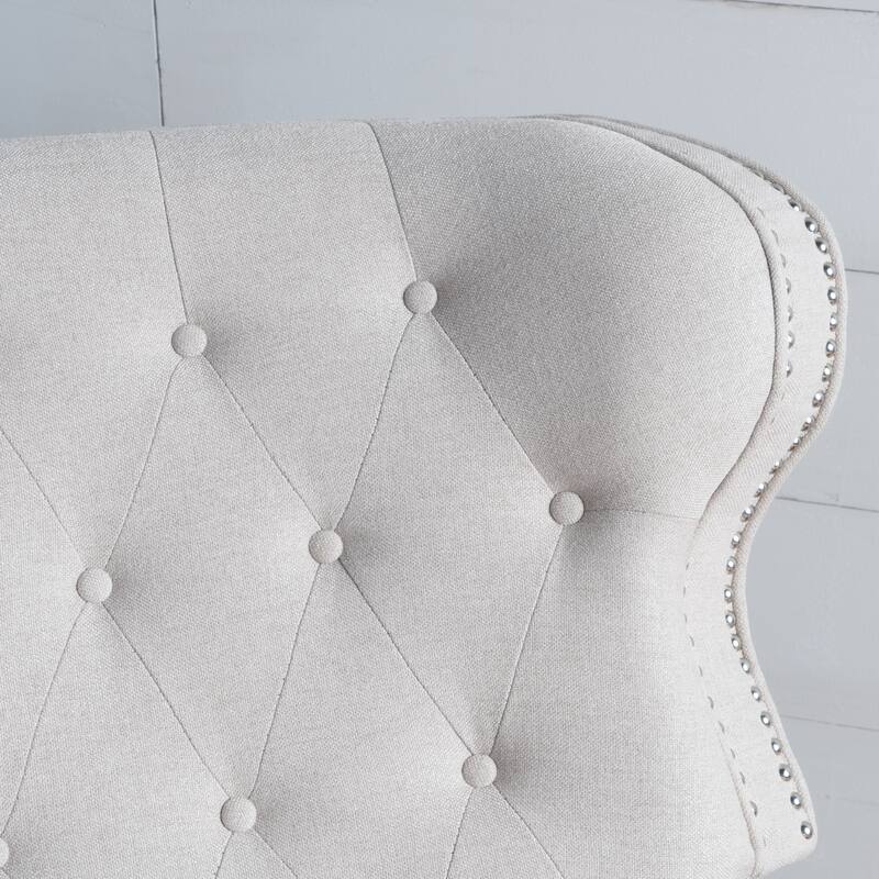 Contemporary Tufted Push Rack Recliner with Nailhead Decoration for Primary Living Space