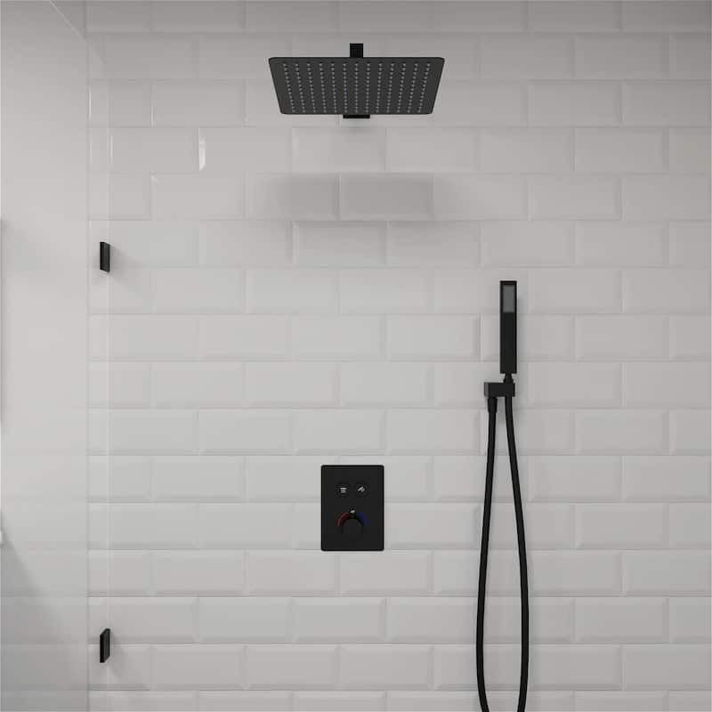 GIVINGTREE Complete Shower System with Rough-In Valve - 12 inch
