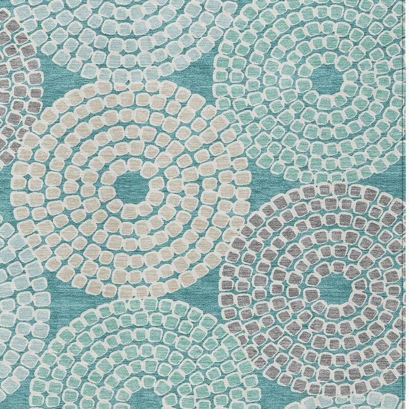 HomeRoots Geometric Transitional Rectangle Outdoor Rug