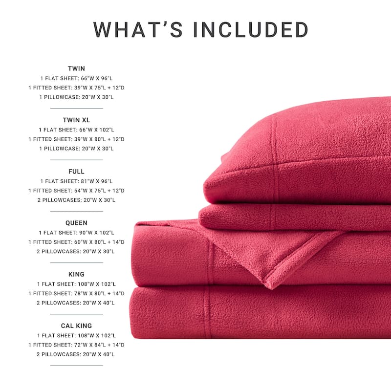 Madison Park Micro Fleece Bed Sheet Set