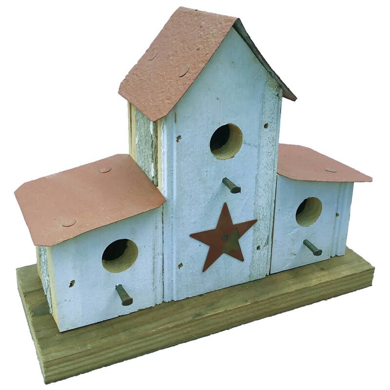 Barn Wood Small Double Lean-To Bird House