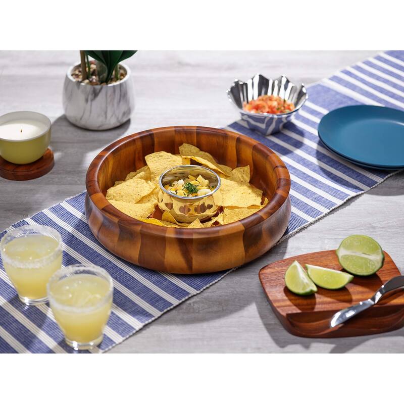 Nara Chip and Dip Bowl - 13” D x 3.5” H