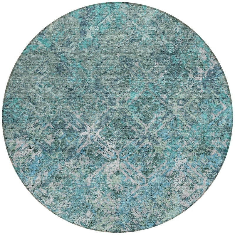 HomeRoots Geometric Transitional Rectangle Outdoor Rug