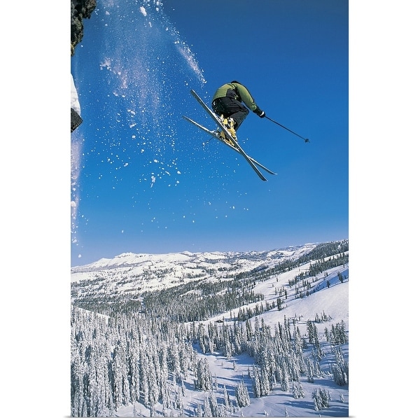 "Man Skiing" Poster Print