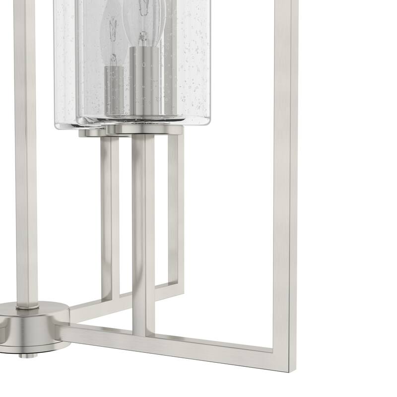 Hunter Kerrison Geometric Pendant - Seeded Glass - Square or Linear - Dining Room, Entry, Island - Contemporary, Industrial