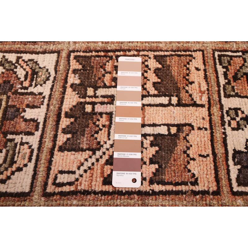 ECARPETGALLERY Hand-knotted Kayseri Vintage Brown Wool Rug - 6'2 x 9'2