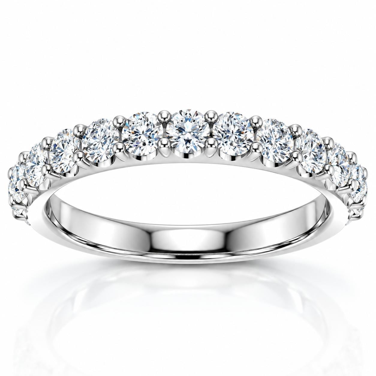 Bliss Diamond 1/2Ct Lab Grown Diamond Stackable Anniversary Wedding Ring White Gold