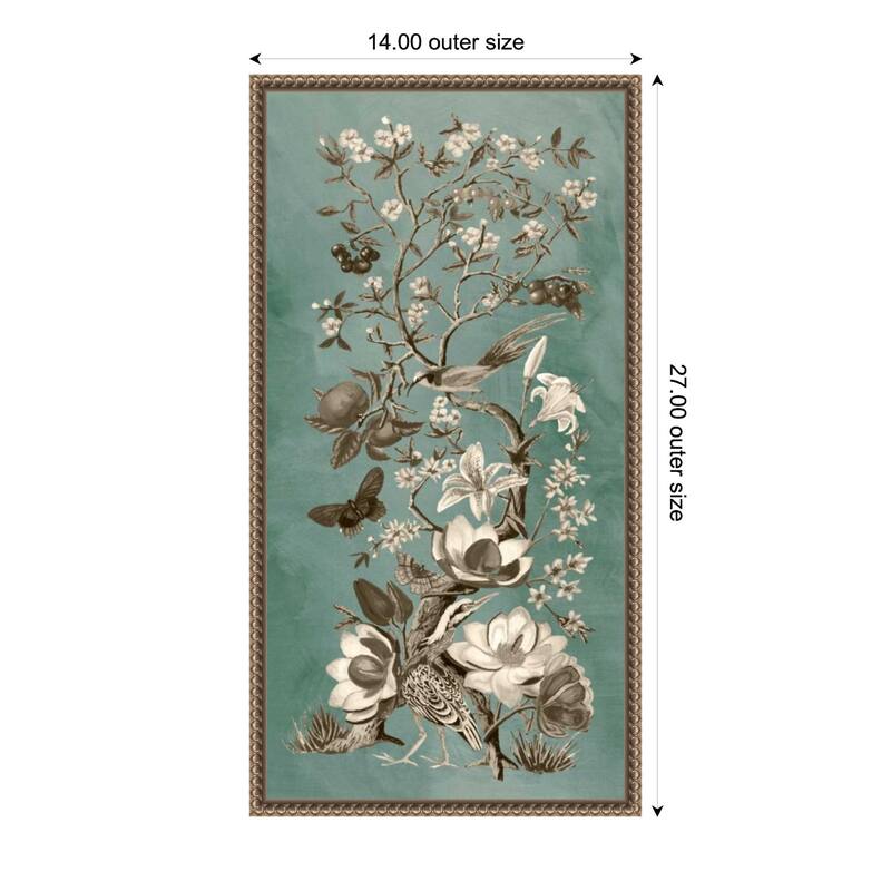 Chinoiserie Patina No. 2 by Naomi McCavitt (14 x 27 in.), Framed Canvas Wall Art Print