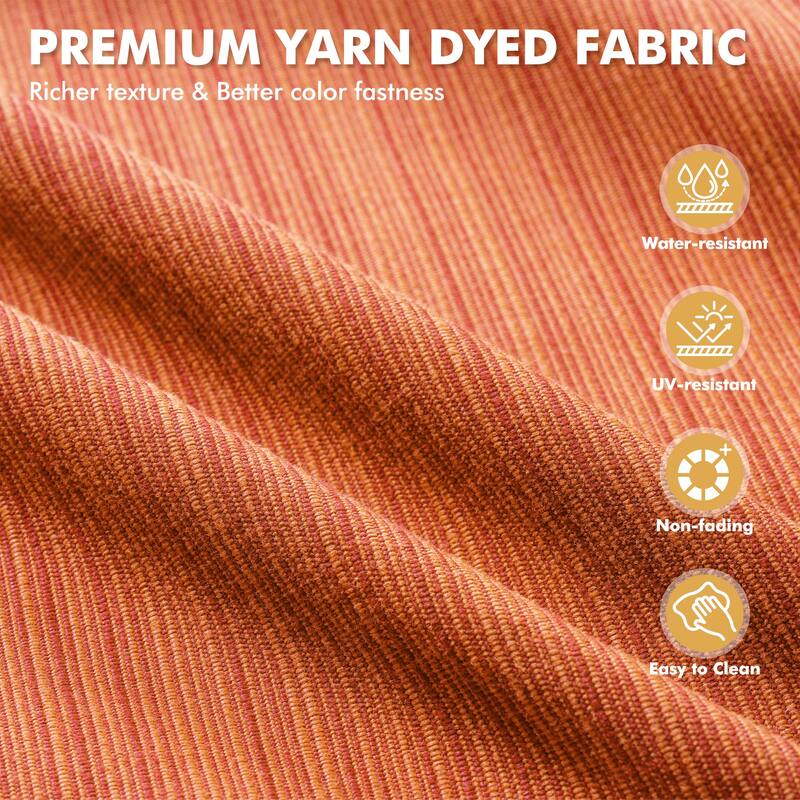 XIZZI 9-piece Outdoor Patio Wicker Furniture Swivel Chair Set