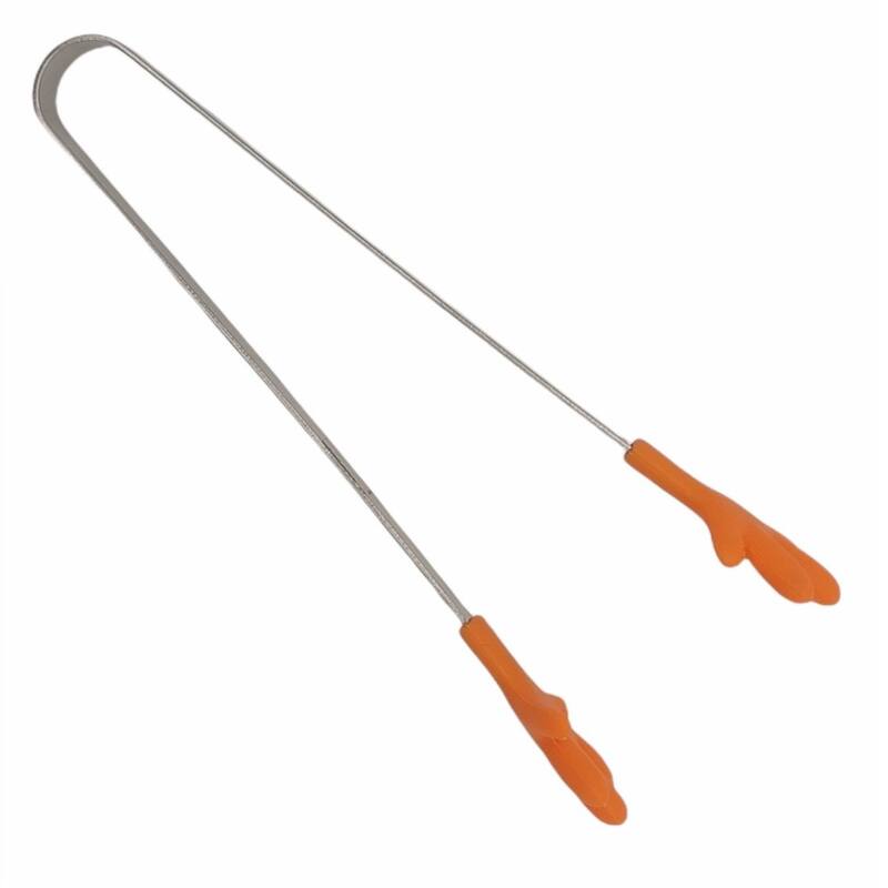 Handy Housewares 5" Long Stainless Steel Mini Tongs with Silicone Hand Shaped Tips
