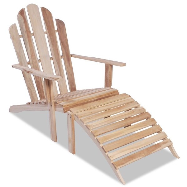 vidaXL Adirondack Chair Solid Teak Wood - 59" x 26" x 36.2"