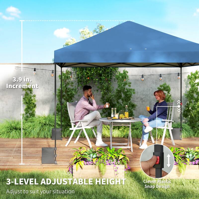 Outsunny 10 x 10 ft Pop Up Canopy Tent with One Push Setup, Easy Setup Outdoor Portable Instant Canopy Shelter