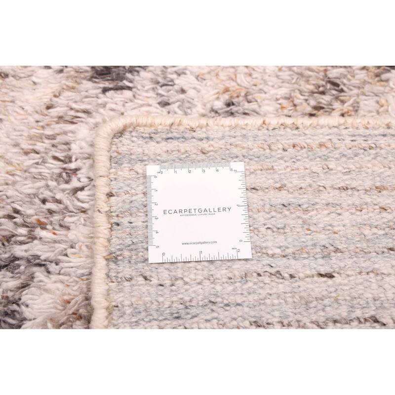 ECARPETGALLERY Hand-knotted Tangier Grey Wool Rug - 5'0 x 8'1