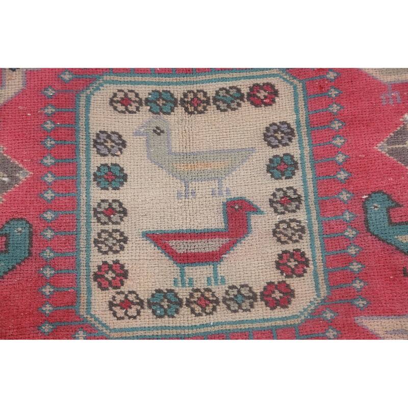 Over-Dyed Meshkin Persian Vintage Runner Rug Handmade Wool Carpet - 4'5" x 10'5"