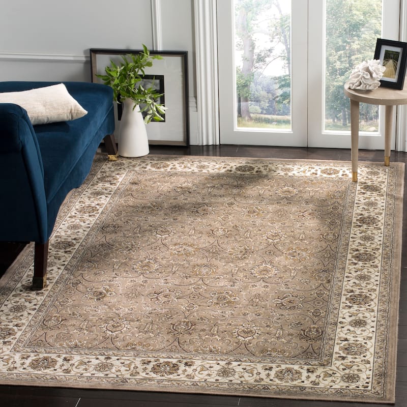 SAFAVIEH Atlas Velta Traditional Oriental Viscose Rug - 8' x 11'6" - Silver/Ivory