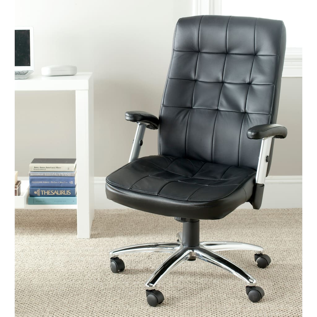 SAFAVIEH Drema Black Desk Chair - 24.4" x 27.8" x 43.3" - 24Wx28Dx43H