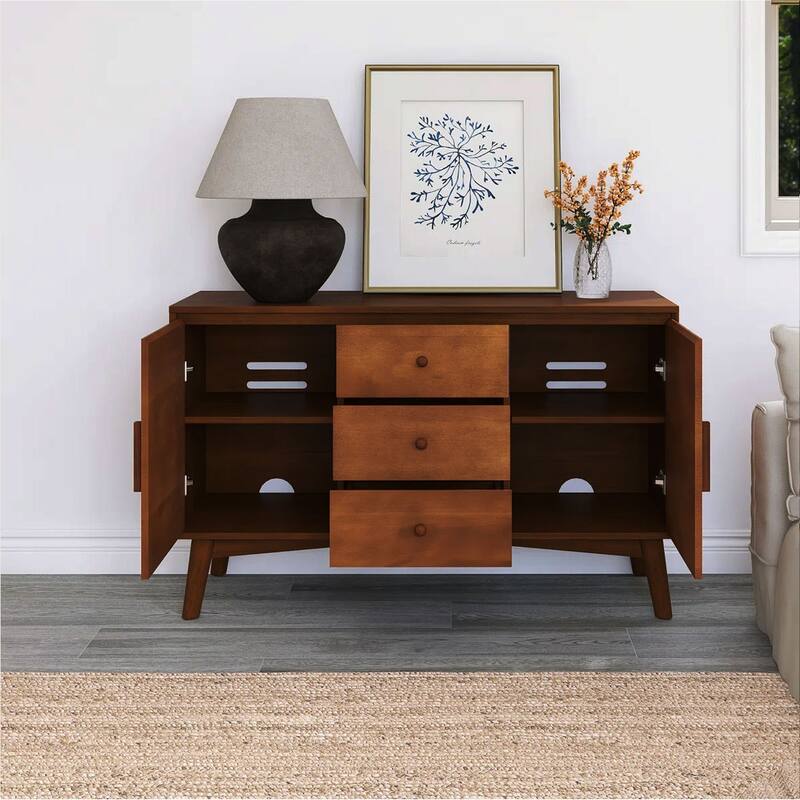 47.3" Sideboard Buffet Cabinet with 2 Doors and 3 Drawers - 47.25'' x 15.75'' x 29.5''