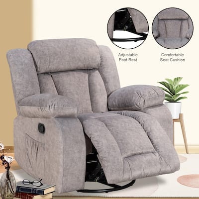 Rocker and Swivel Upholstered Recliner