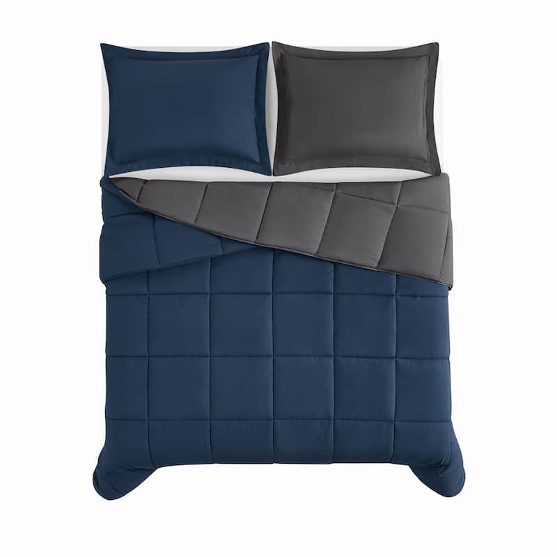 My World Solid Reversible 3-piece Comforter Set