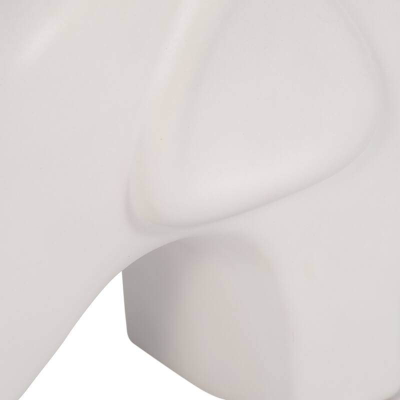 Sagebrook Home Stoneware Ceramic Elephant Figurine - Modern Minimalist Decorative Sculpture for Home and Office Decor