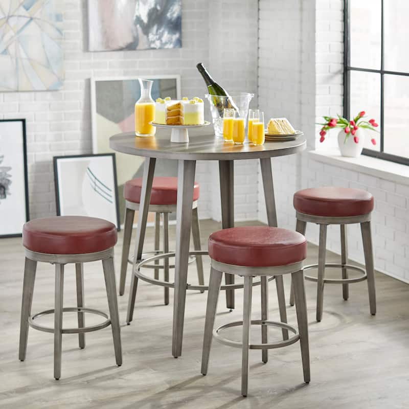 angelo:HOME Linden Swivel Barstool (Set of 2)