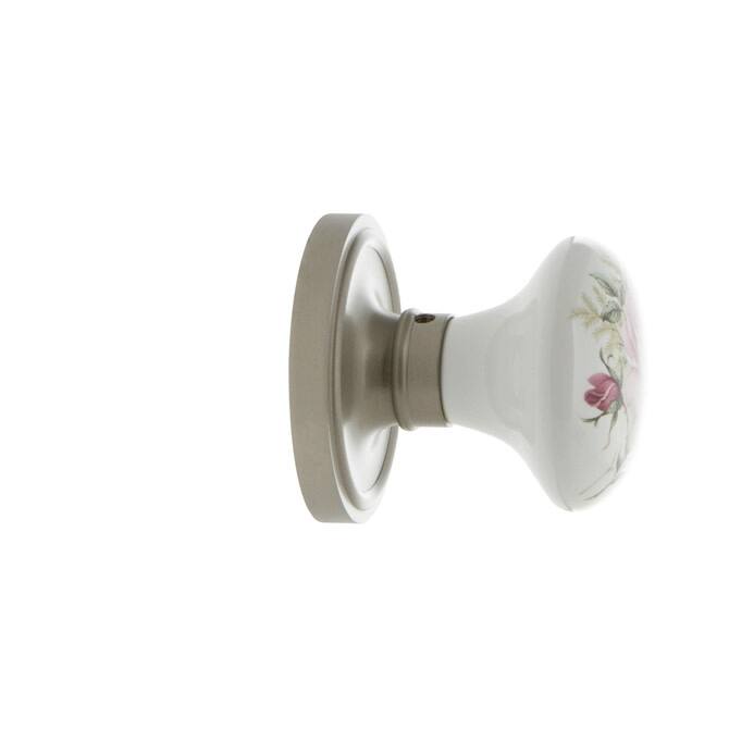 Nostalgic Warehouse Vintage Porcelain Painted Rose Privacy Door Knob