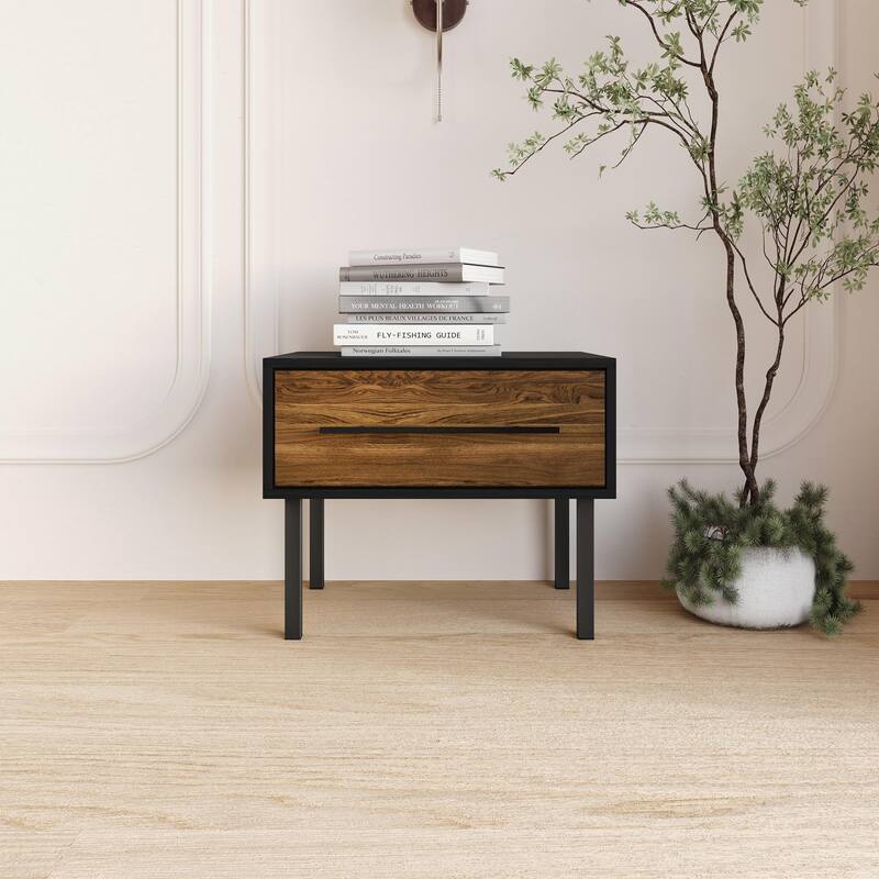 CraftPorch Transitional 1-Drawer Wooden Nightstand