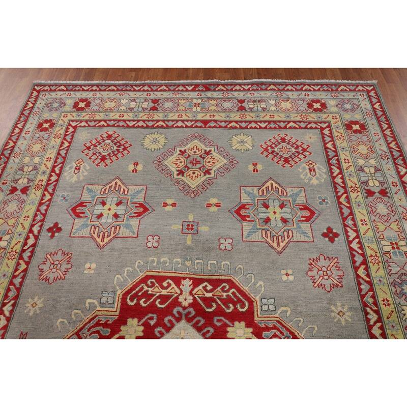 Kazak Oriental Area Rug Handmade Traditional Bedroom Wool Carpet - 6'9" x 9'9"
