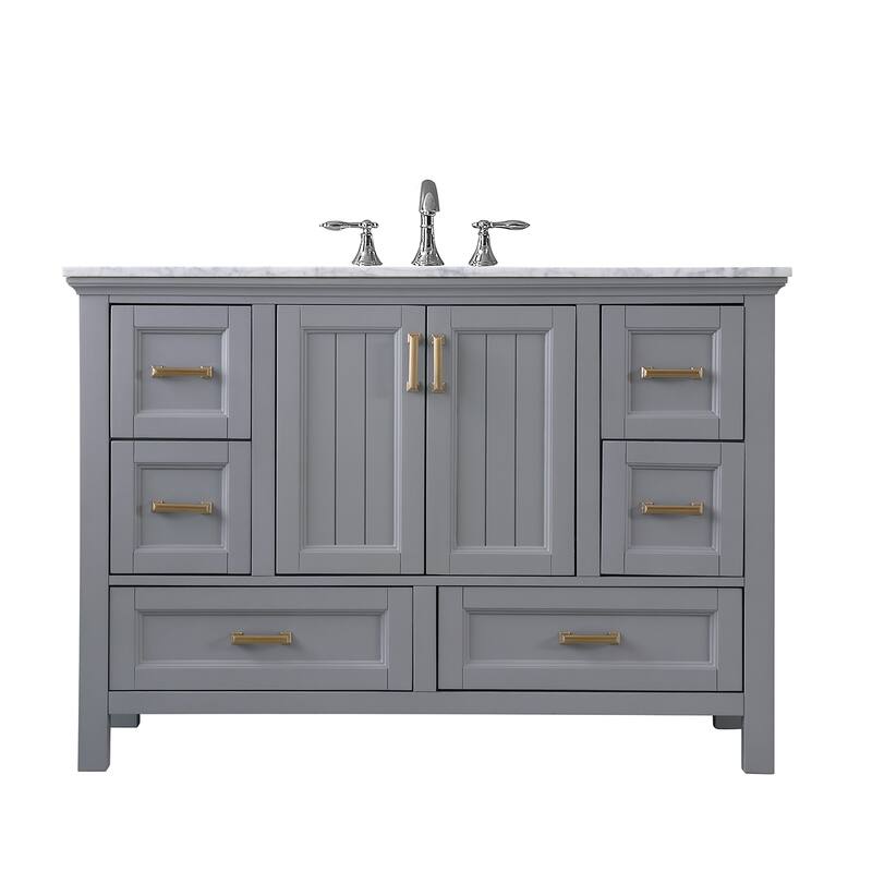 Altair Isla Single Bathroom Vanity Set and Aosta White Countertop without Mirror