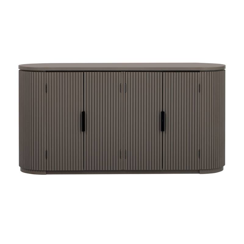 Vertical Striped Door Storage Cabinet