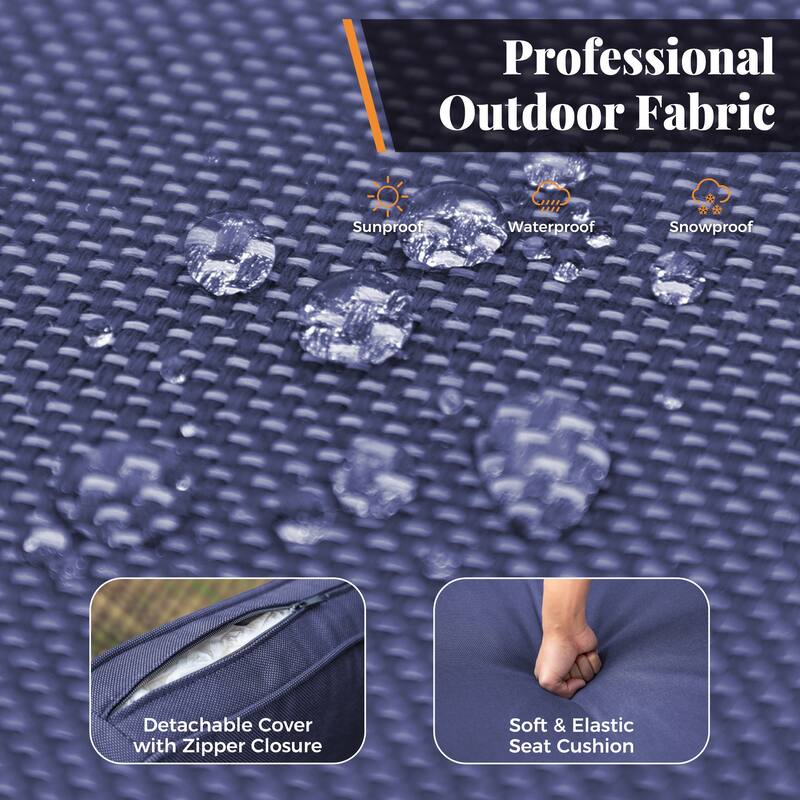 MAISON ARTS 7/9-piece Patio Dining Set, Expendable Rectangular Outdoor Dining Table with Rattan Chairs