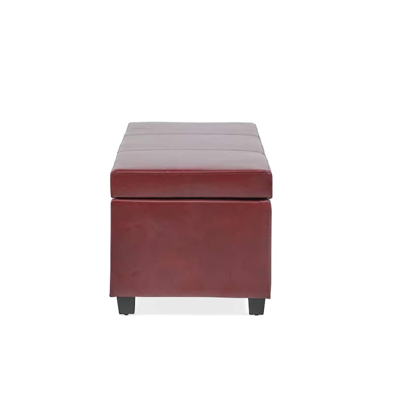 DH Basic Modern Brian 48-inch Rectangular Linen Storage Ottoman Bench by Denhour