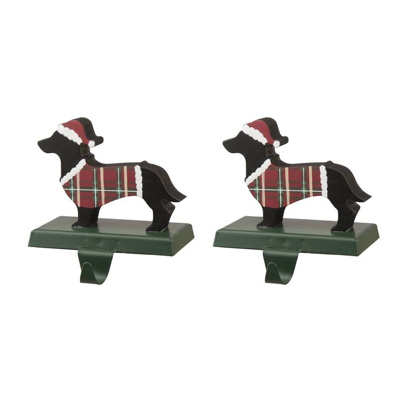 Glitzhome Christmas Wooden/Metal Stocking Holder