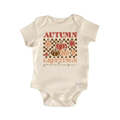 Autumn Greetings Fall - Baby Boy Girl Clothes Bodysuit Funny Cute Newborn