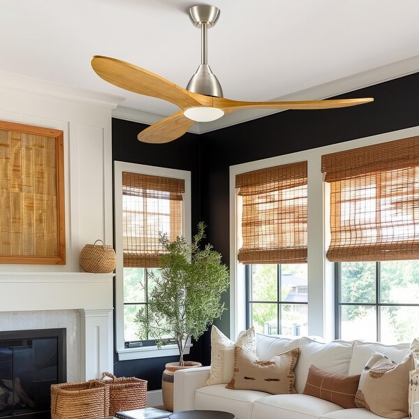 Emi♡ CO-Z Mid-century Modern 3 - Blade Smart LED Ceiling Fan with