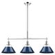 preview thumbnail 4 of 7, Golden Lighting 3306-LP CH Orwell 3 Light 36" Wide Linear Pendant