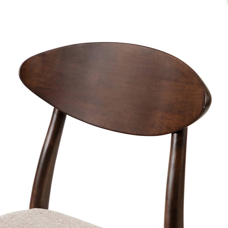 Furniture of America Abigail V Mid-century Modern Rich Walnut Handmade Rubberwood Counter Height Dining Chairs (Set of 2)