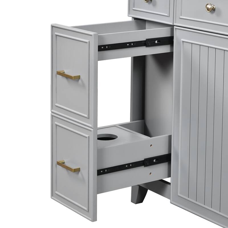 36" Bathroom Vanity with Ceramic Sink