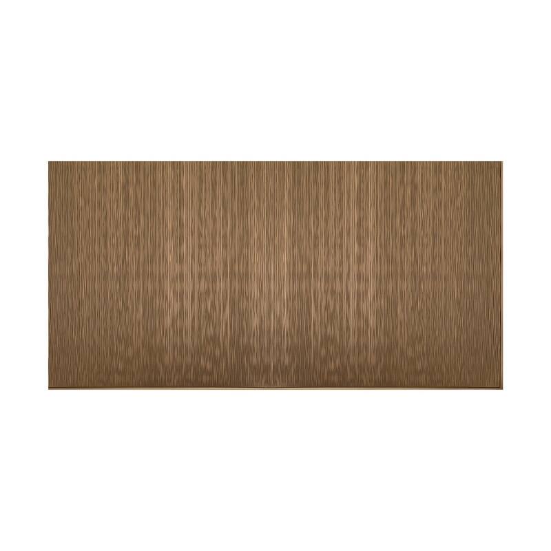 FASÄDE Ripple Vertical 4-foot x 8-foot PVC Wall Panel in Argent Bronze - 4 x 8