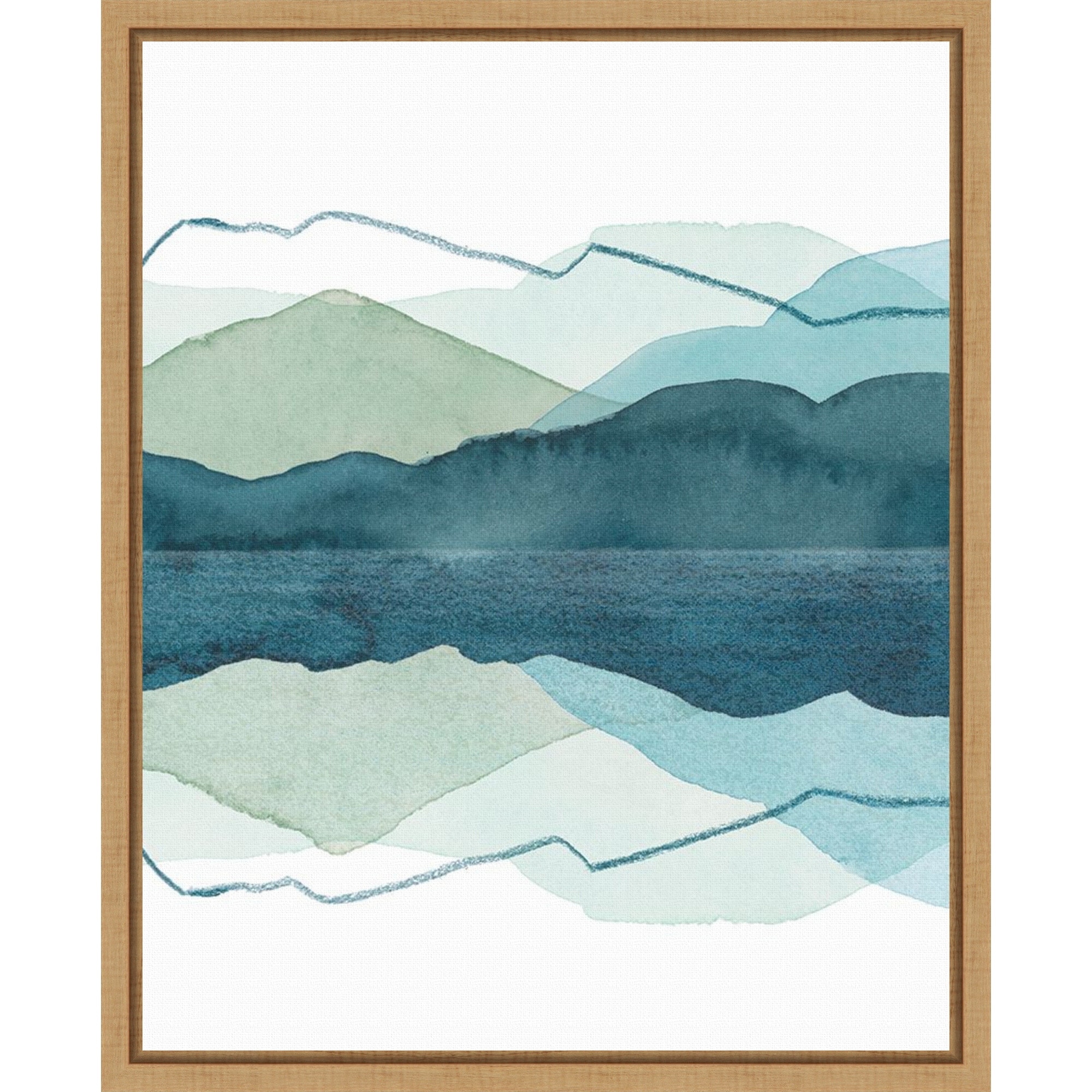 Icicle Range II by Grace Popp Framed Canvas Wall Art Print - Sylvie Maple