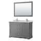 Option Dark Gray, Chrome Trim, White Carrara Marble Top