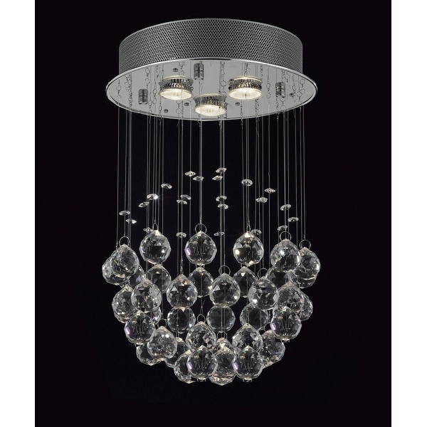 Modern Crystal Ball Chandelier Raindrop 3 Light Lighting Fixture Free