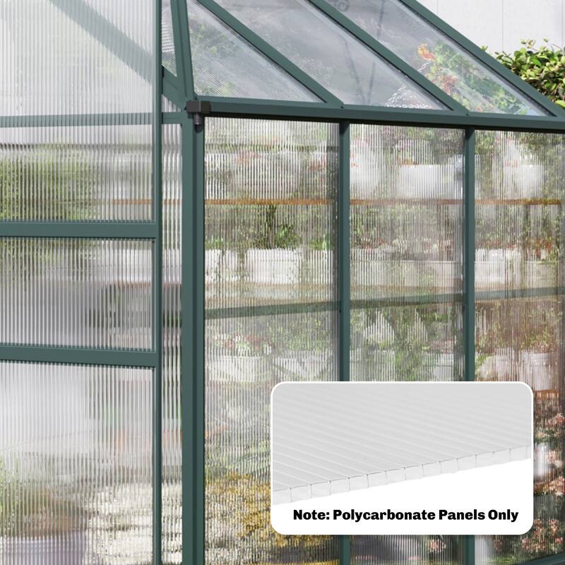 Outsunny 10 Pack Polycarbonate Greenhouse Panels, 47.2" x 23.6" x 0.2" Twin-Wall Polycarbonate Panels