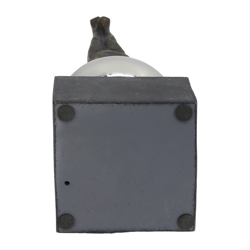 Sagebrook Home Unique 23" Augustolo Figurine Standing on Stainless Steel Sphere, Resilient Resin - 5" x 5" x 23"