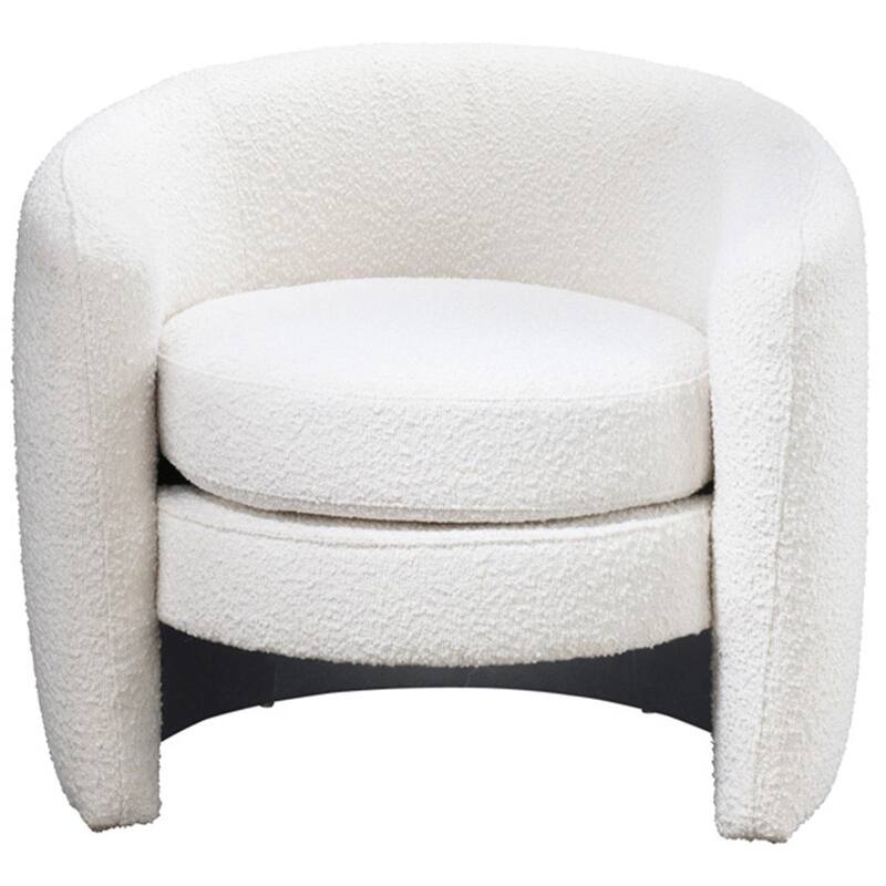GDFStudio - Avalon Modern Boucle Lounge Chair with Round Back & Curved Arms - 29.92"W