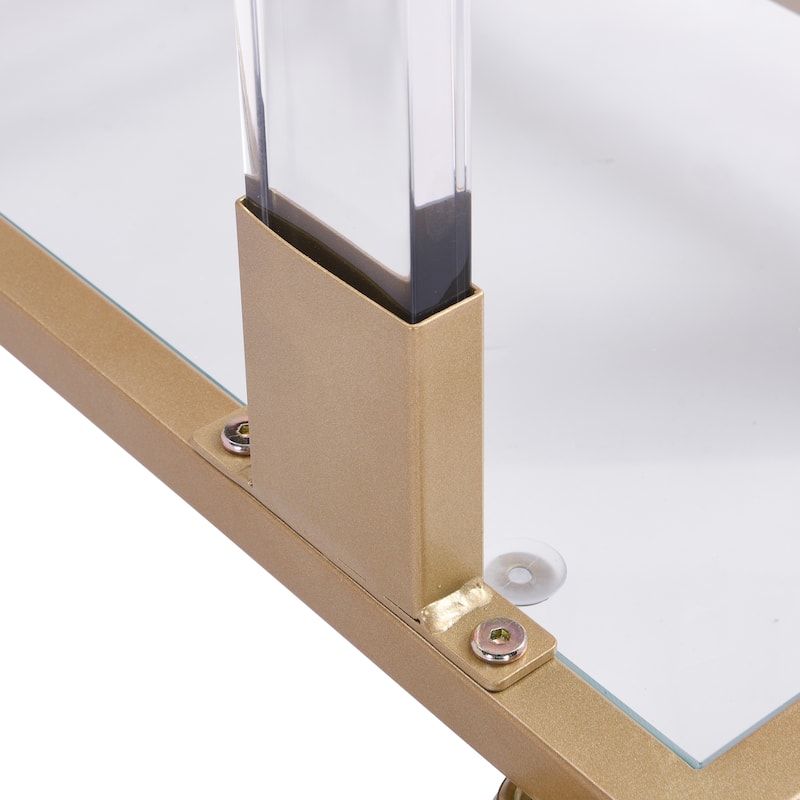 Chrome Glass Side Table Acrylic End Table